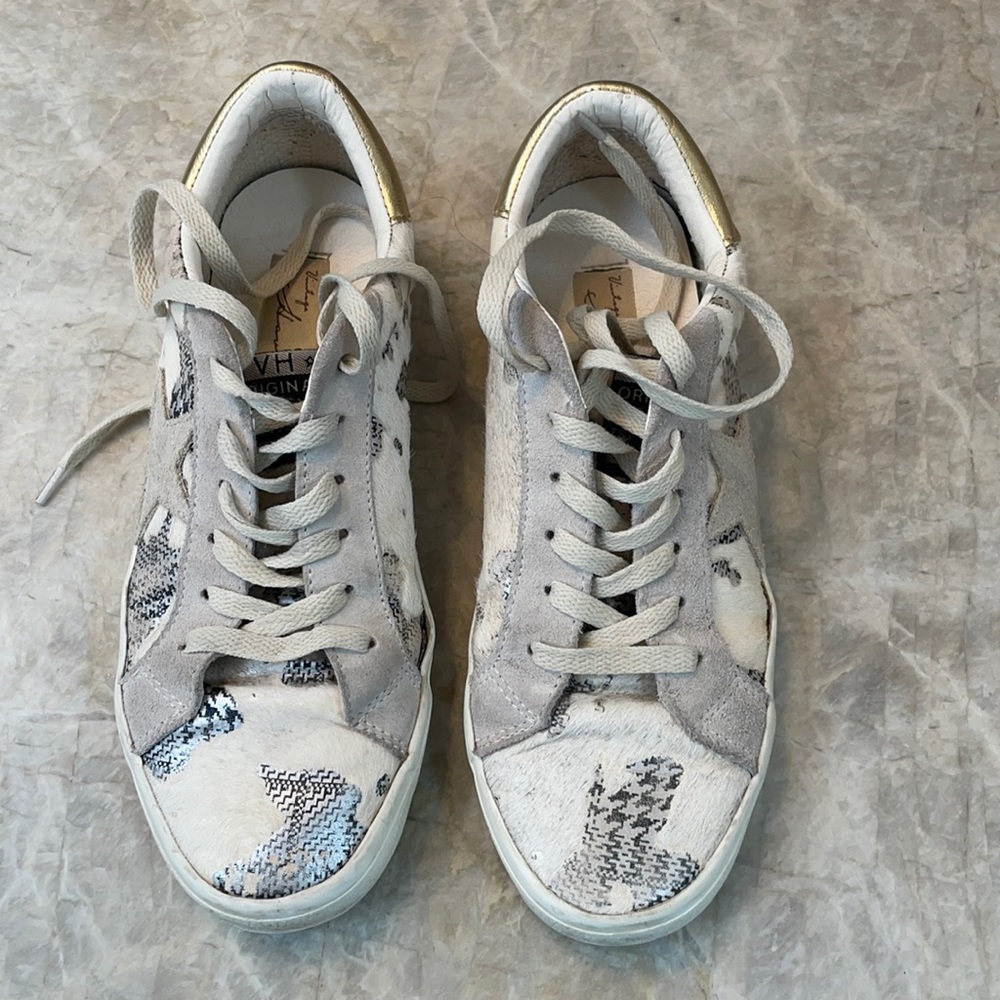 vintage havana cow print star sneakers
